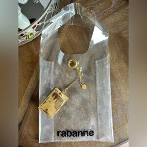 Paco Rabanne FAME Intense Clear Tote Bag with Gold Accent